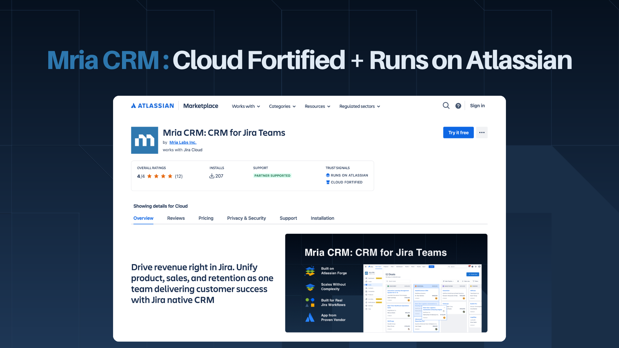 Mria CRM for Jira - Cloud Fortified & Runs on Atlassian.png Mria CRM for Jira - Cloud Fortified & Runs on Atlassian.png