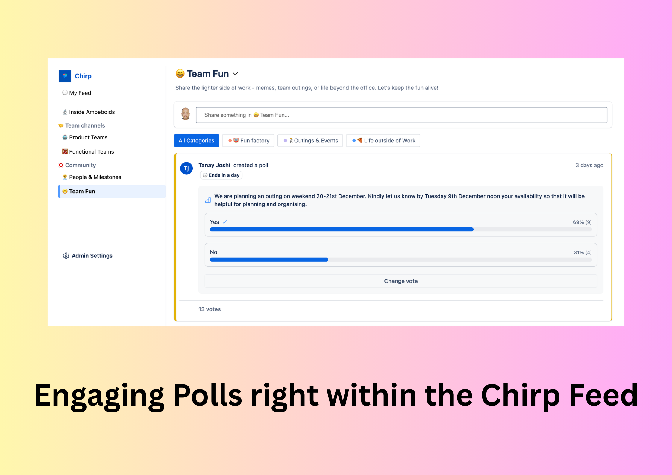 Poll card on Chirp Feed.png Poll card on Chirp Feed.png