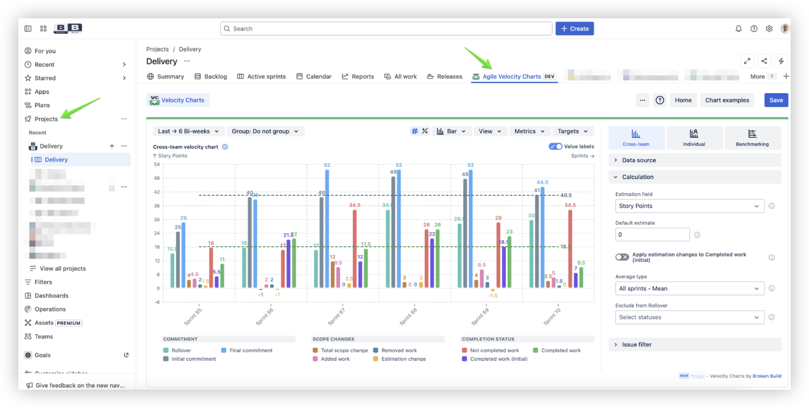 Project page reports with expanded capabilities.png Project page reports with expanded capabilities.png