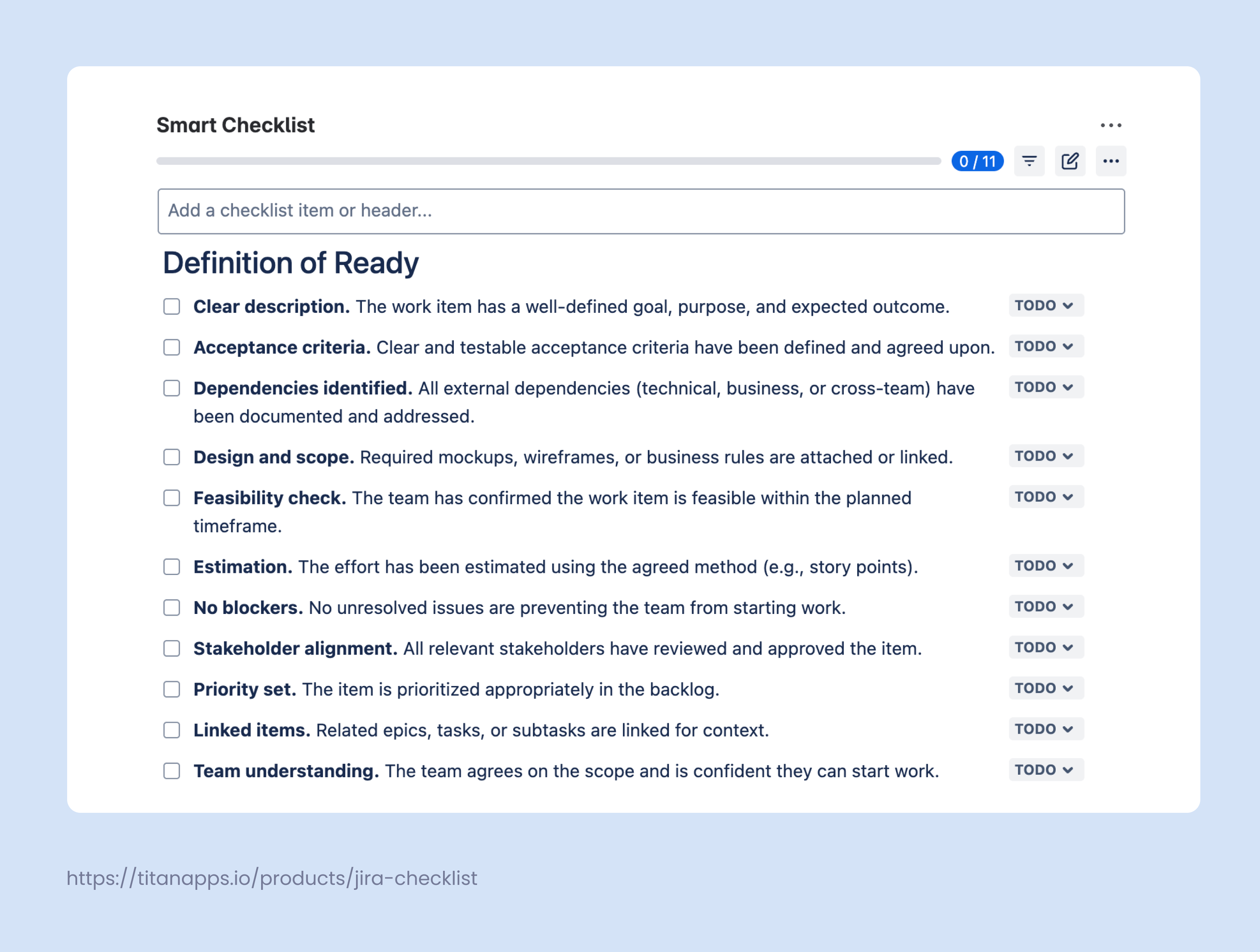 9 - Jira Checklist for the Definition of Ready.png 9 - Jira Checklist for the Definition of Ready.png
