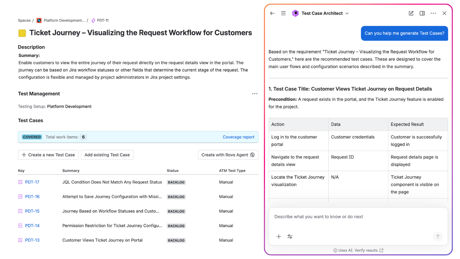 Creating Test Cases Rovo Agent in ATM.png Creating Test Cases Rovo Agent in ATM.png