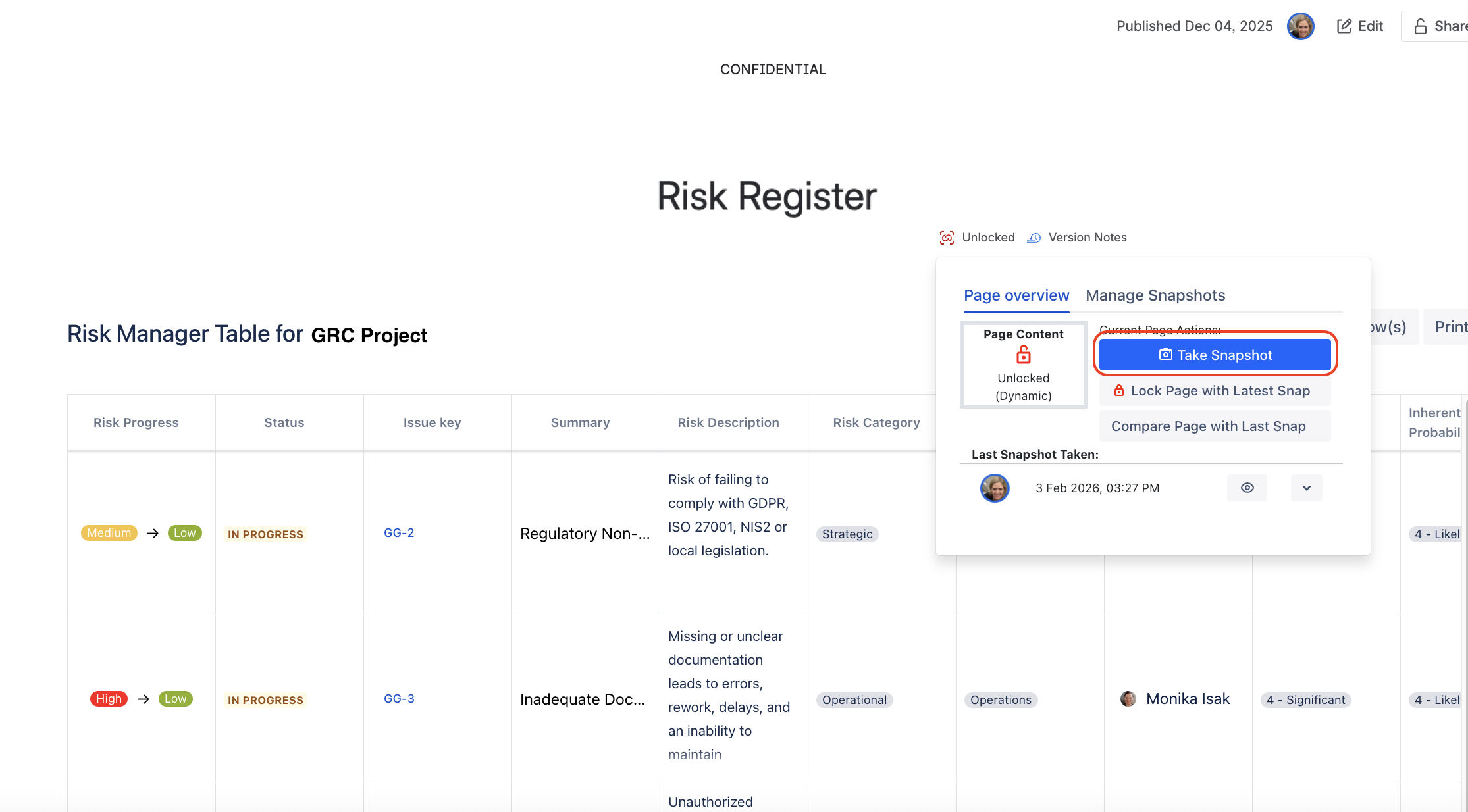 SoftComply Static Snapshot of GRC Risk Register.png SoftComply Static Snapshot of GRC Risk Register.png