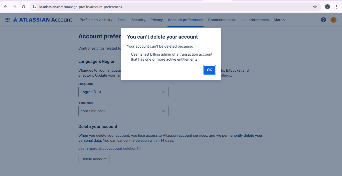 Unable to delete account.png Unable to delete account.png