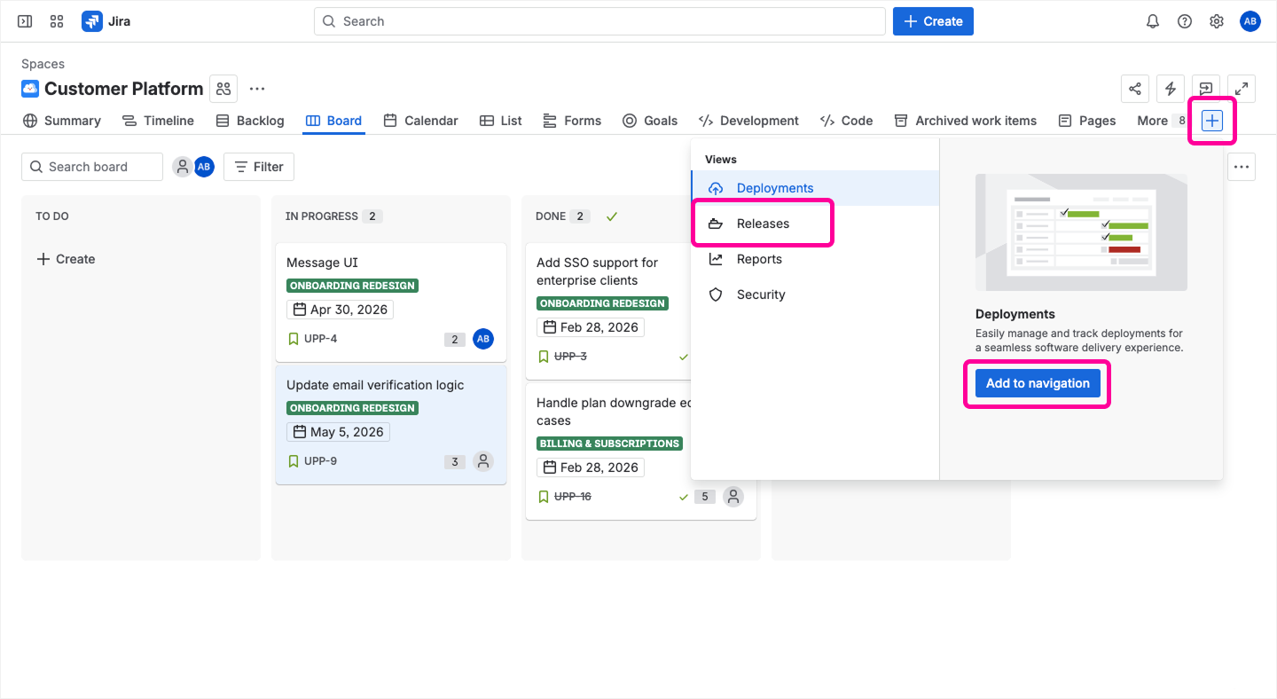 Add Releases to your project navigation.png Add Releases to your project navigation.png