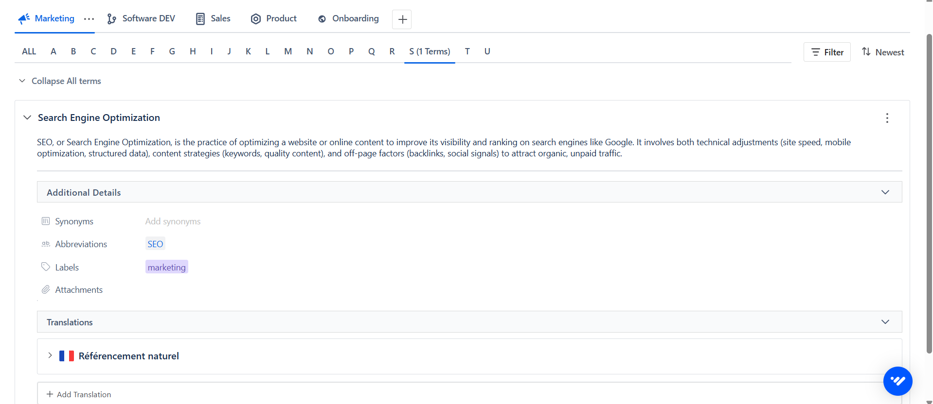 Glossary view.png Glossary view.png