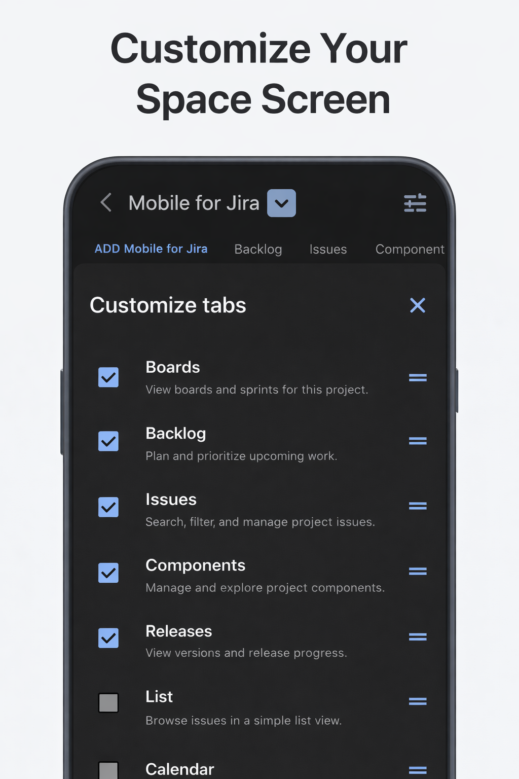 Customise your Jira space settings.png Customise your Jira space settings.png