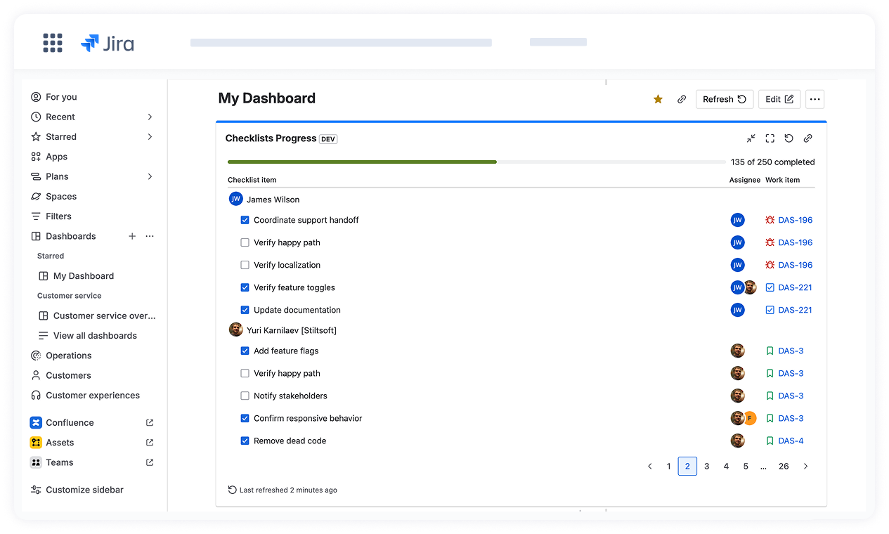 Track Checklist Progress Across Jira Projects with New Dashboard Gadget in Checklists for Jira.png Track Checklist Progress Across Jira Projects with New Dashboard Gadget in Checklists for Jira.png