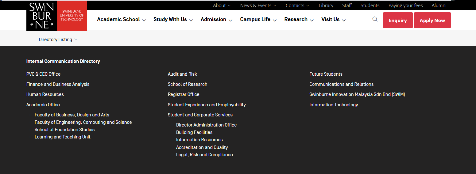 Swinburne Staff Directory.png Swinburne Staff Directory.png