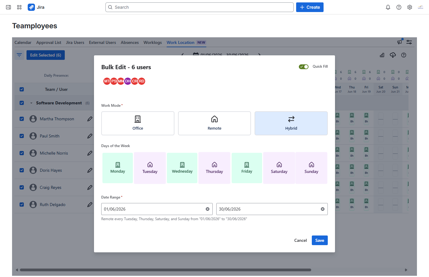 Bulk Edit - Work Location - Teamployees.png Bulk Edit - Work Location - Teamployees.png