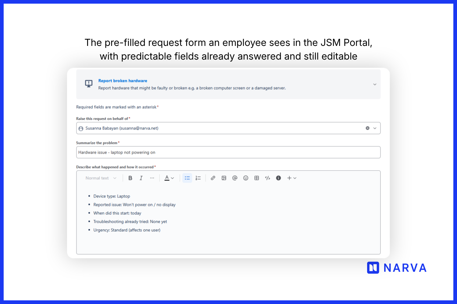 Assigning a template to a specific request type in a JSM Portal, rather than the parent issue type.png Assigning a template to a specific request type in a JSM Portal, rather than the parent issue type.png