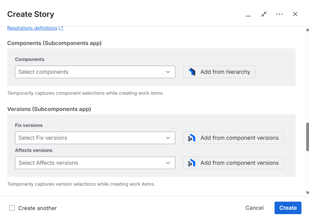 Subcomponents for Jira - Components and versions picker.png Subcomponents for Jira - Components and versions picker.png