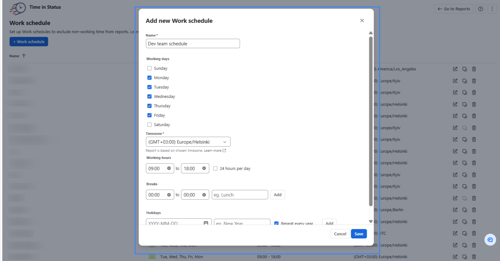 Work schedule - Time in Status - Jira.png Work schedule - Time in Status - Jira.png
