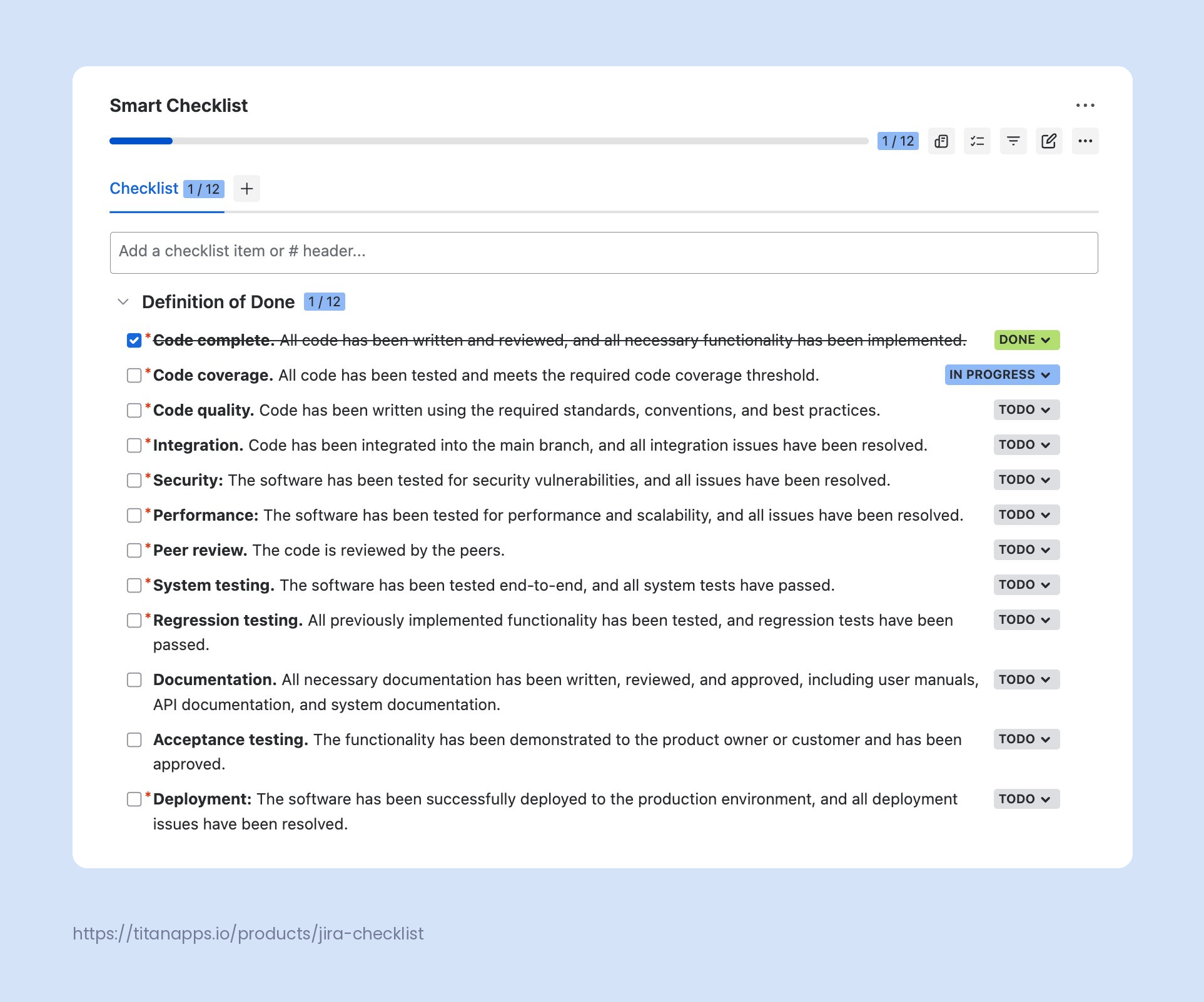 jira-mcp-server-smart-checklist-definition-of-done-progress.png jira-mcp-server-smart-checklist-definition-of-done-progress.png