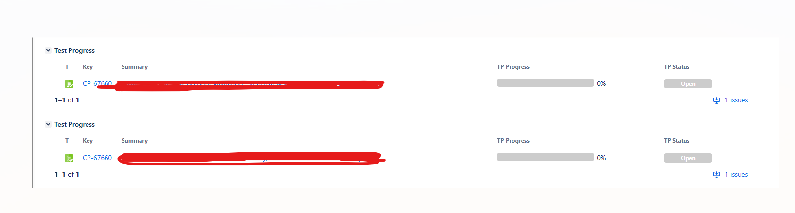 JIRA_TesProgress_Duplicate_Display_Issue.png JIRA_TesProgress_Duplicate_Display_Issue.png