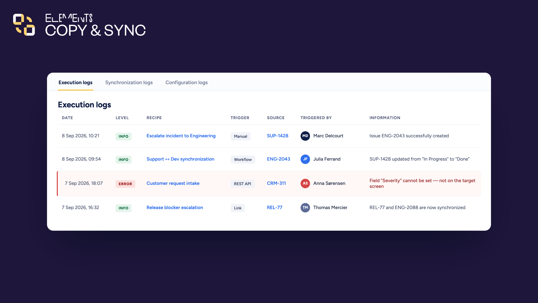 Execution logs Elements Copy & Sync - logo.png Execution logs Elements Copy & Sync - logo.png