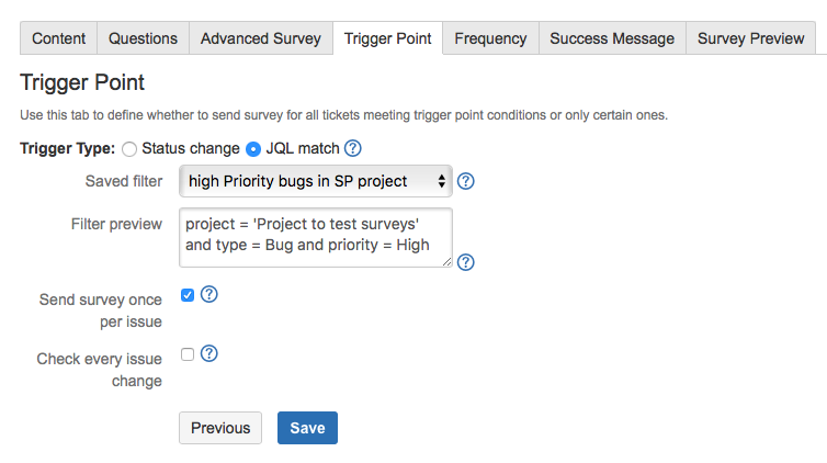 create a custom JQL query to serve as a survey trigger point in surveys for service desk.png create a custom JQL query to serve as a survey trigger point in surveys for service desk.png