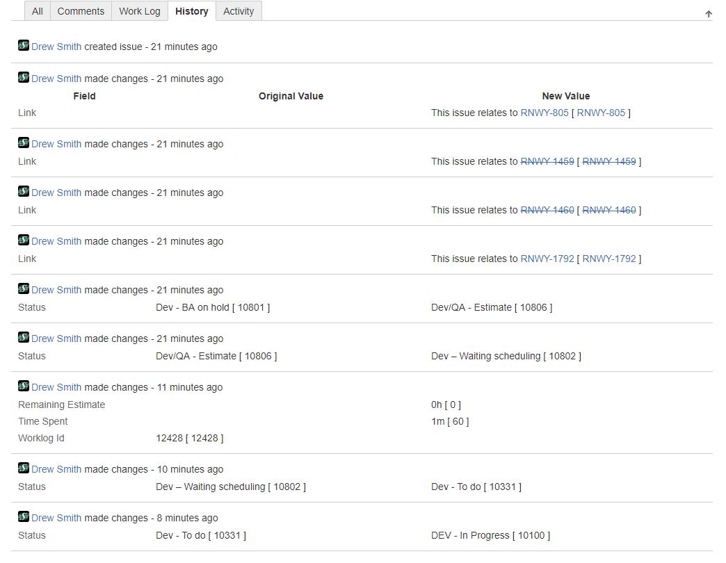 Using JIRA Update Issue - Issue History.jpg Using JIRA Update Issue - Issue History.jpg