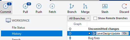 Sourcetree history tab not showing available commits to pull.PNG Sourcetree history tab not showing available commits to pull.PNG