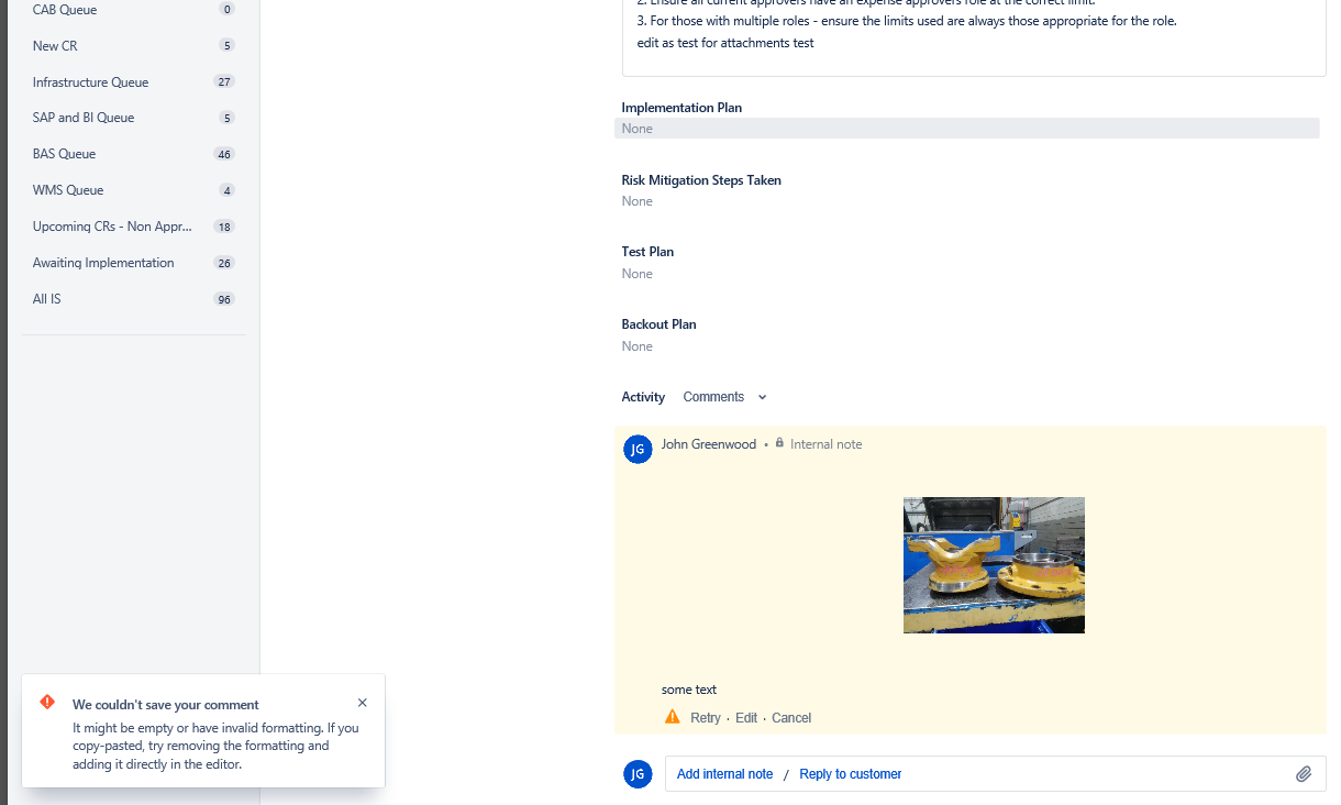 Could not Save comment.PNG Could not Save comment.PNG