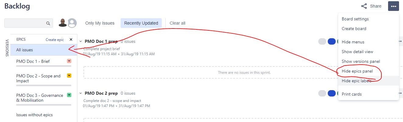 Epics Panel on Classic Backlog.JPG Epics Panel on Classic Backlog.JPG