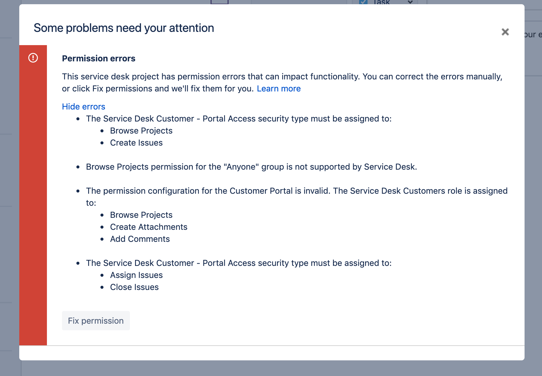 Jira - Permission Erros.png Jira - Permission Erros.png