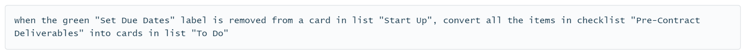 Trello card convert rule-not working.PNG Trello card convert rule-not working.PNG