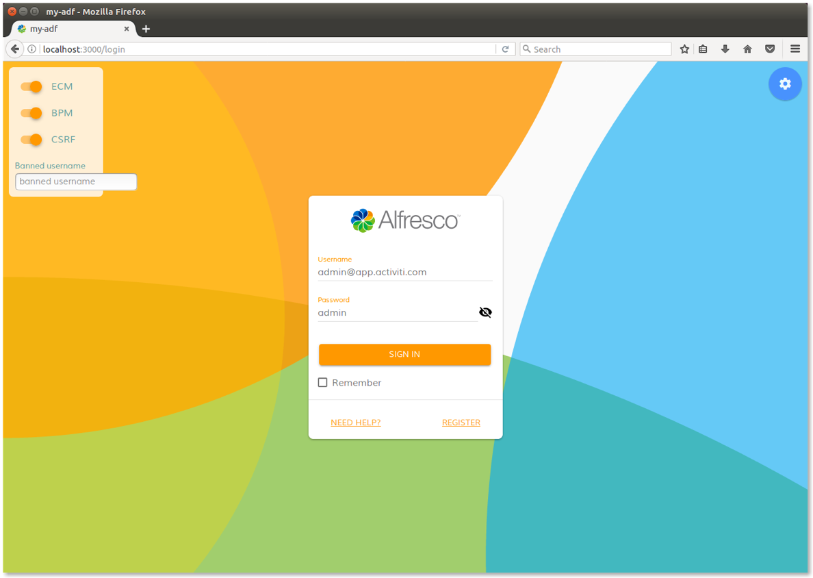 ADF login
