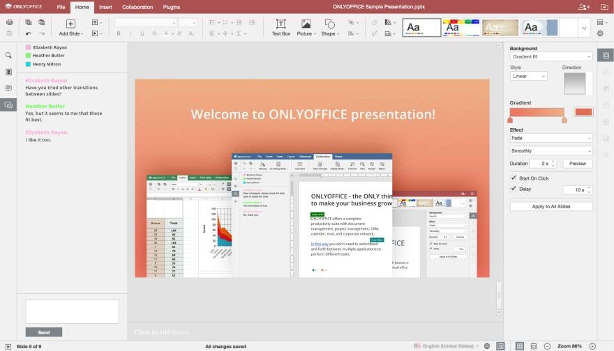 Create stunning presentations