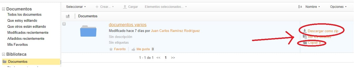 en una carpeta