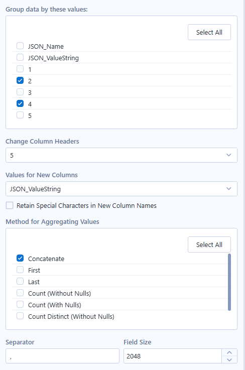 Parsing JSON into a database table - Alteryx
