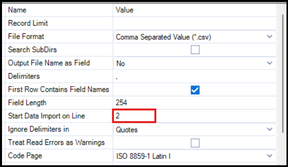 [Bug] Load CSV from Line 2 (with Ignore Delimiter in Quote) - Alteryx