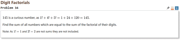Euleryx Project 34 – Digit Factorials - Alteryx