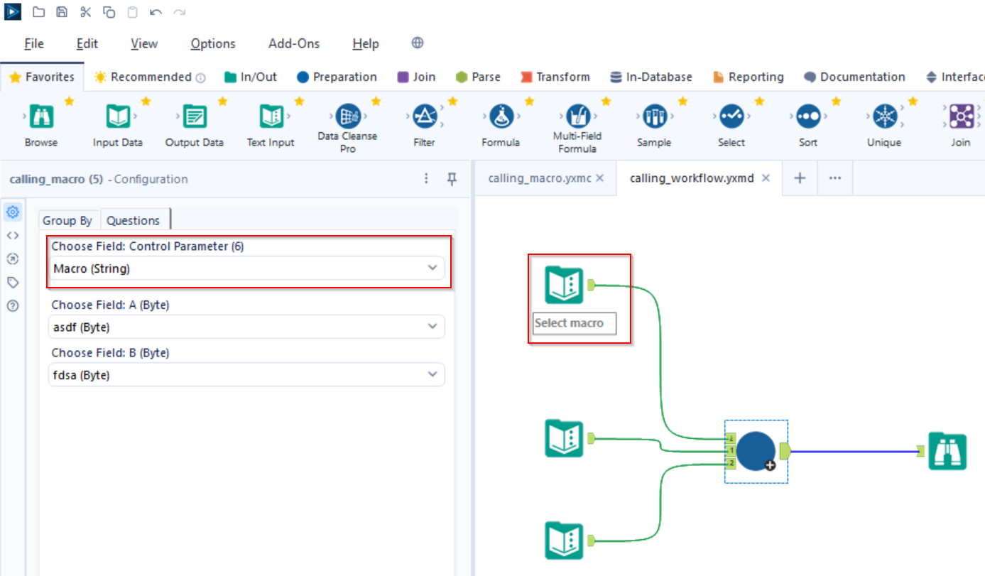 Macaro's Dynamic Dynamic macro selection during runtime - Alteryx