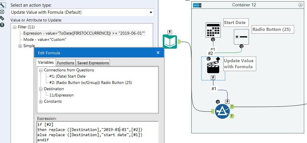 Date interface default - Alteryx