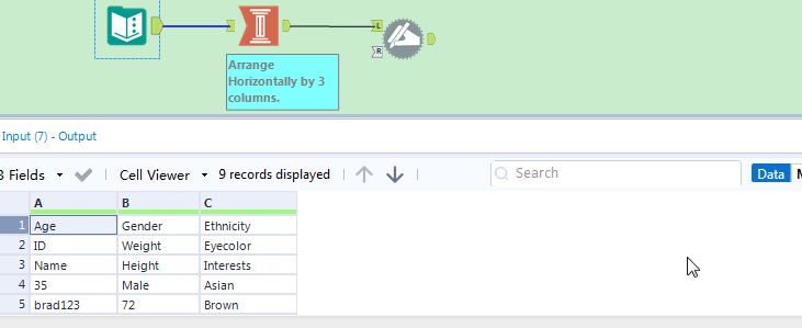 Multiple rows of data to columns - Alteryx