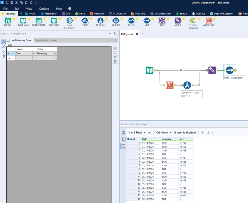Inserting row for each date - Alteryx