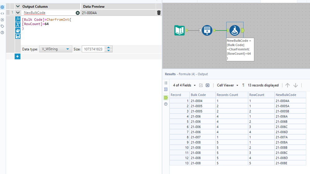 Multi-Row Formula Tool to create additional data - Alteryx