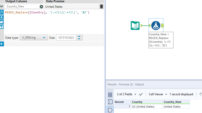 Remove everything except what is in parentheses? - Alteryx