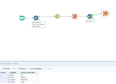 Removing Duplicate & Null - Alteryx