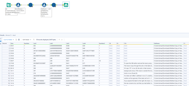 Import multiple xlsm files with different sheet names - Alteryx