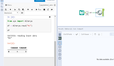 Read excel file with Python notebooks - Alteryx