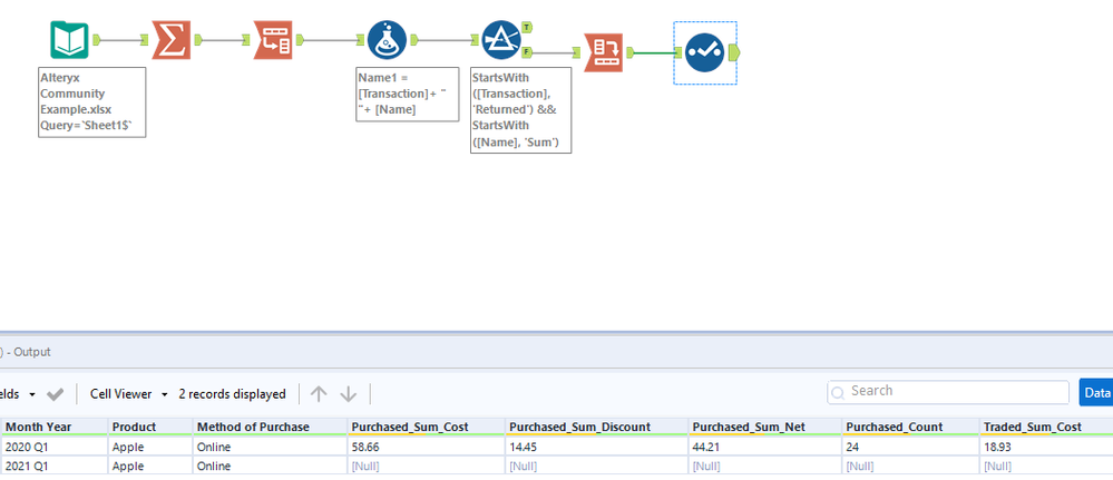 Structuring Data from Column to Rows - Alteryx