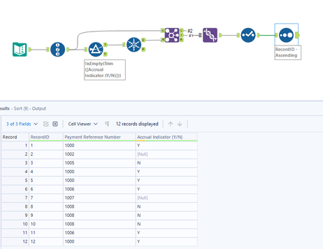 Apply cell value to similar rows - Alteryx