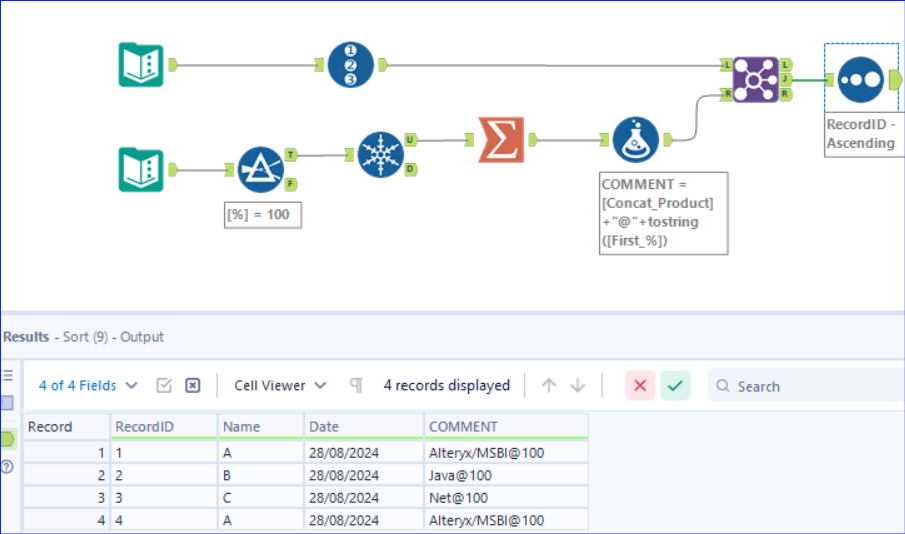 How to concatenate multiple rows - Alteryx