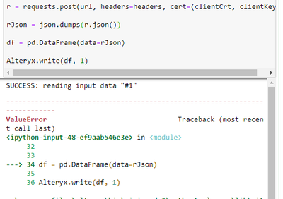 Python Tool Won't Output JSON (Interface Error) - Alteryx