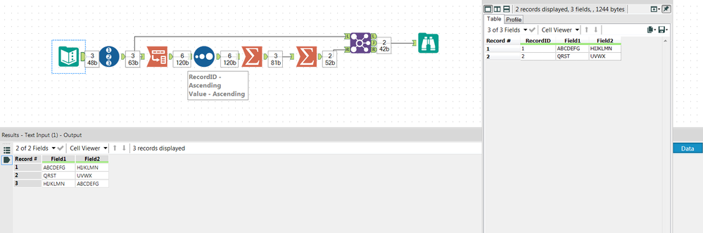 removing duplicates from different fileds logic? - Alteryx