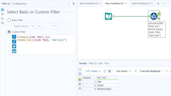Specific Record Filter - Alteryx