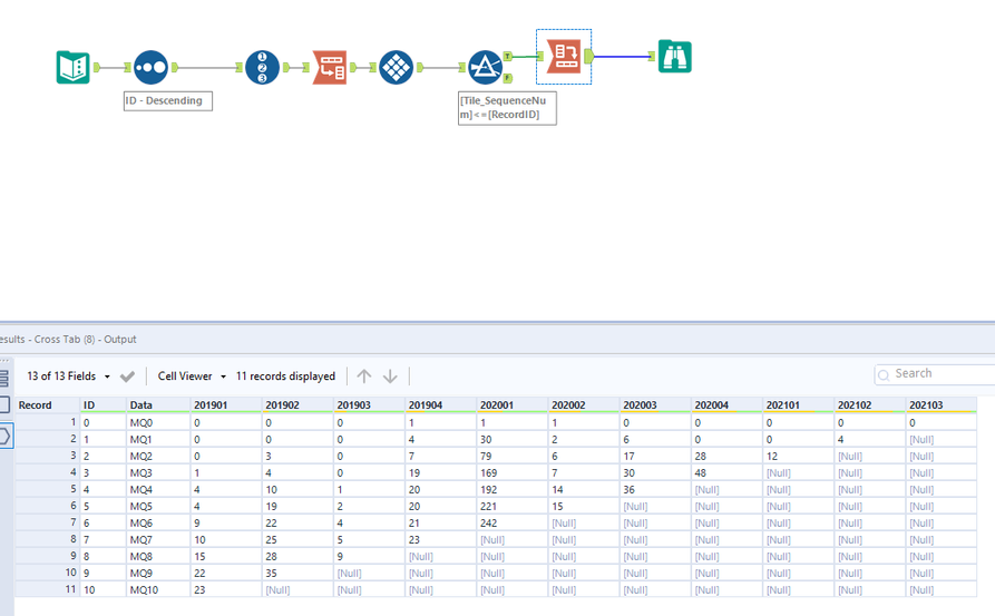 Clear all rows from fields - Alteryx