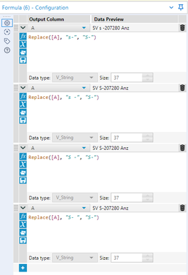 replace multiple strings in a string - Alteryx