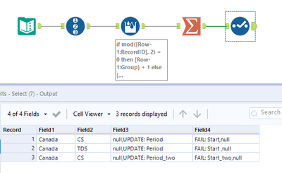 Combining 2 rows records into one - Alteryx